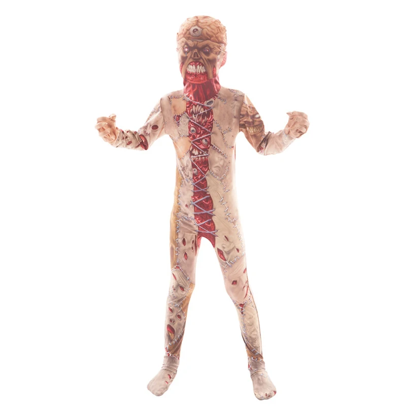 Mutant Onesies 1 Детские костюмы на Хэллоуин для мальчиков и девочек, костюм зомби для косплея, каннибал, цветочный макияж, вечерние идеи, ужас, ночь, оборотень, мутанты, комбинезоны - Цвет: Mutant Onesies 1