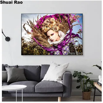 

Beautiful abstract woman 5D diy diamond painting cross stitch full square round drill embroidery mosaic exquisite home decor