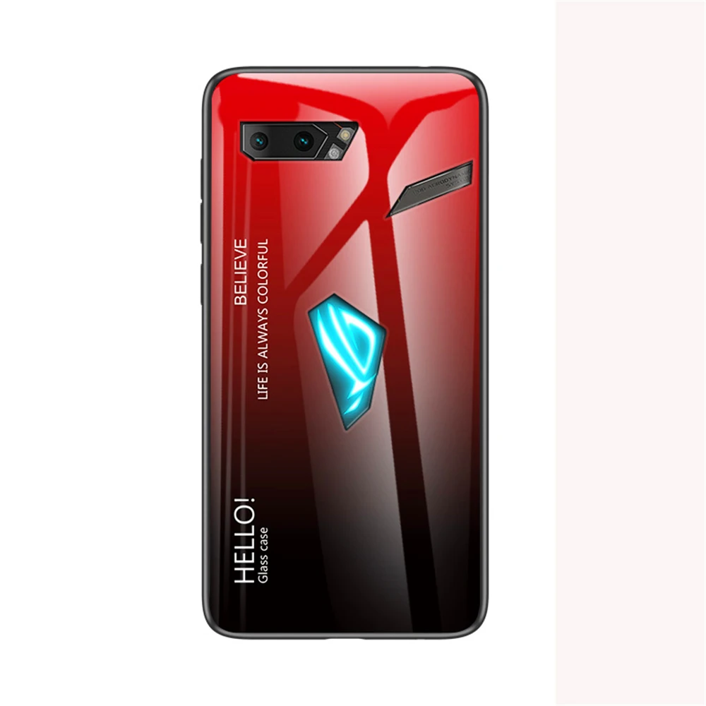 Чехол из закаленного стекла с градиентом для Asus ROG Phone II ZS660KL ZenFone Max Pro(M1) ZB601KL ZB602KL Max Pro(M2) ZB631KL