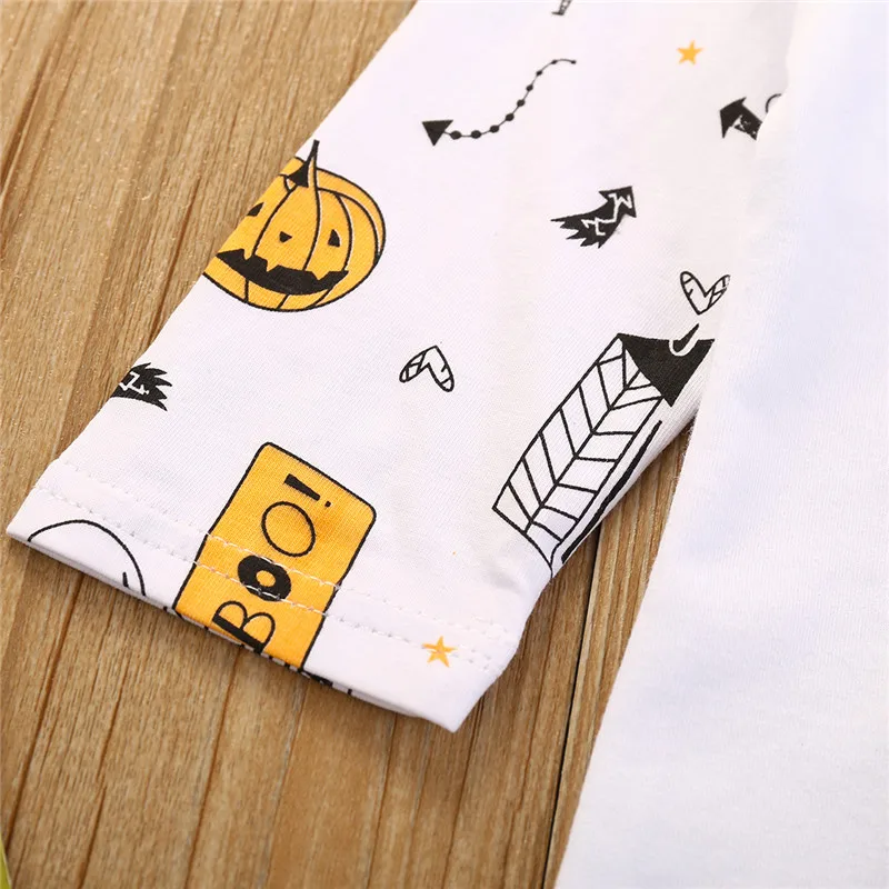 Newborn Infant Baby Girls Boys Autumn Halloween Costume For Kids Clothes My 1st Halloween Letter Print Jumpsuit For 0-24M Baby
