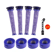 

Washable 4 Pack Pre-Filters and 4 Pack HEPA Post-Filters Replacements Compatible Dyson V8 and V7 Wireless vacuum cleaner