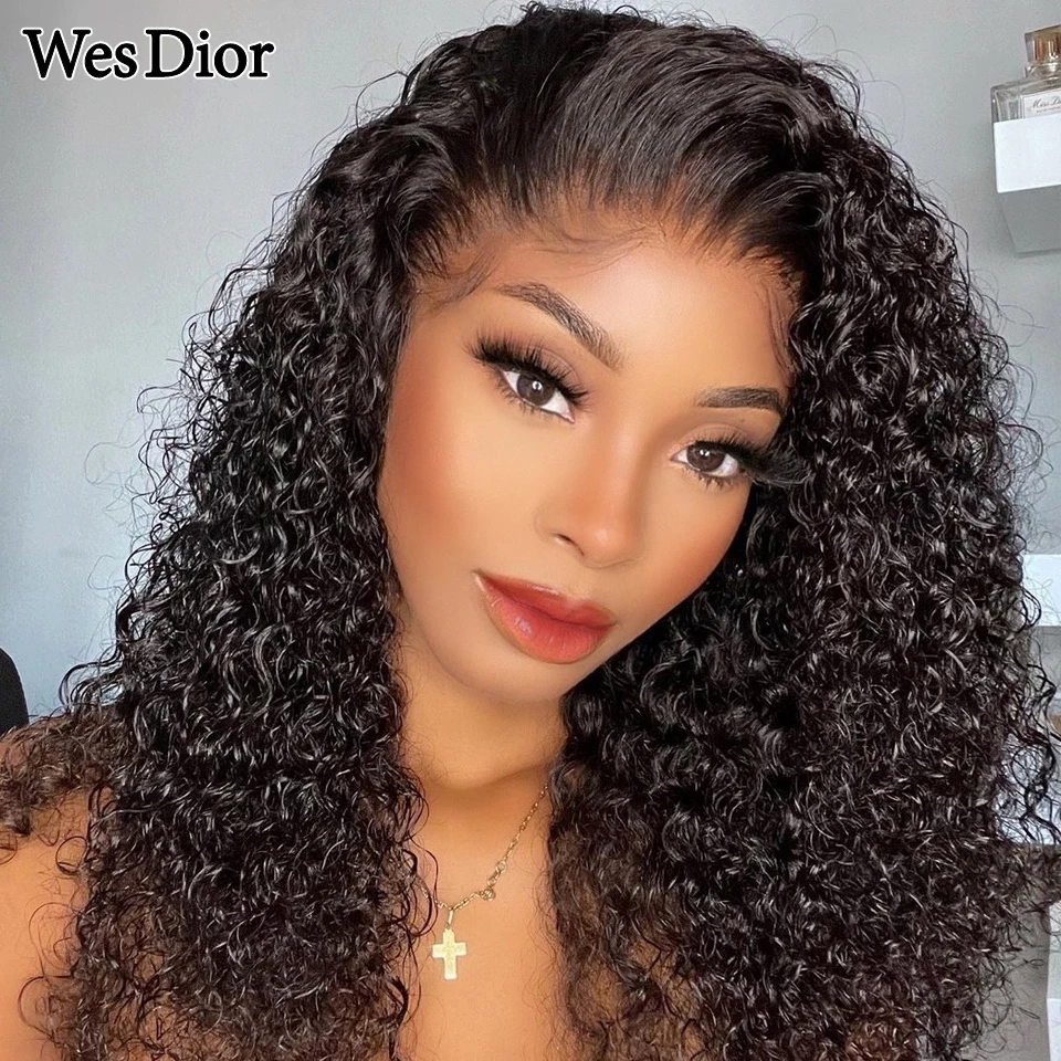 

Brazilian Kinky Curly Short Bob Wig With Baby Hair Pre-Plucked 13x4 Lace Front Human Hair Wigs For Women 4x4 Closure Curly Wigs