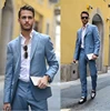 2024 Summer Men Suits Coat Pant Design Wedding Suits Breathable Casual Prom Suit 2 Pieces Costume For Wedding (Blazer+Pants) 1