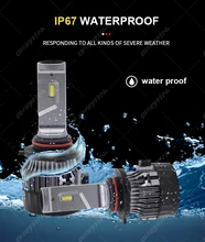 Ampoules de phares antibrouillard Led, H8 H9 H1 H3 LED H4 H7 H11 9005 HB3 9006 HB4 CSP, lumière blanche de jour, 2 pièces, 6000K 