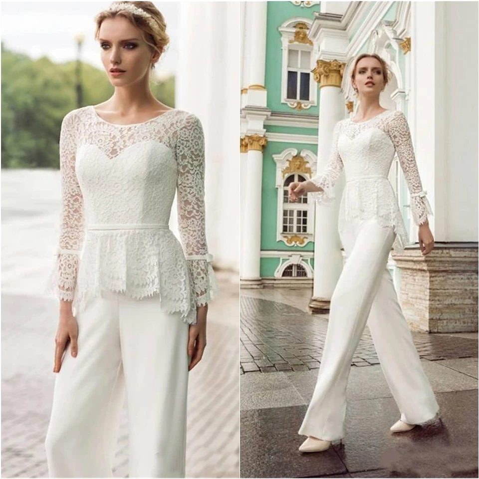Long sleeve plus size bridal Pants Set 