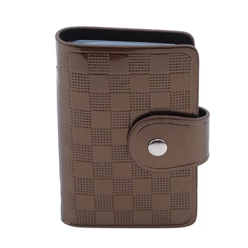 

Multicolor Patent Leather Plaid Bank Credit Card Package Business Card Discount Card Storage Purse Card Classification Bag
