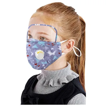 

Kids Cartoon Face Mask with 2 PCS Filters and Detachable Eye Shield and Breather Valving Unisex Face sheild Facemask Mascarar