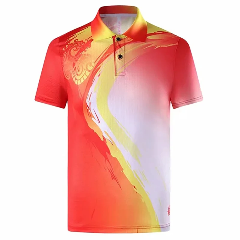 Summer Polo Shirt Qucik dry Badminton sports clothes Women/Men table tennis T Shirt clothes Sport Fitness Gym golf Tennis shirt
