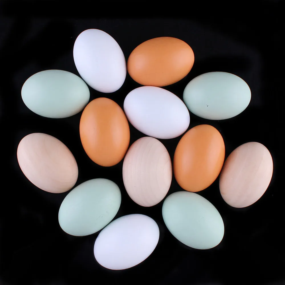 45 г пасхальное Деревянное яйцо ручная роспись небьющееся Дерево DIY утиные яйца цветная модель рисования цвет поддельное яйцо