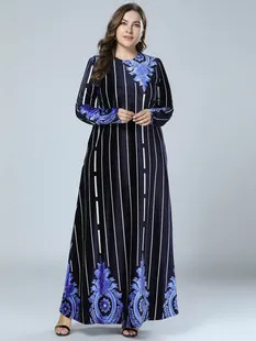 7300 платье большого размера, AliExpress, с вышивкой, вельветовое длинное платье, одноцветная длинная юбка