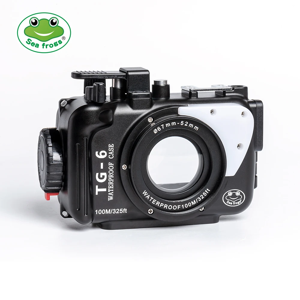 

Seafrogs new model 100m/325ft TG6 Underwater Case aluminum alloy Diving Waterproof Housing for Olympus TG-6 Camera