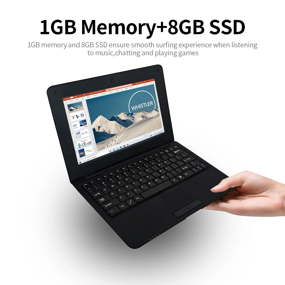 10.1inch Netbook Lightweight Portable Laptop ACTIONS S500 1.5GHz ARM Cortex-A9/Android 5.1/1G+8G/1024*600 Netbook US/EU Plug 2