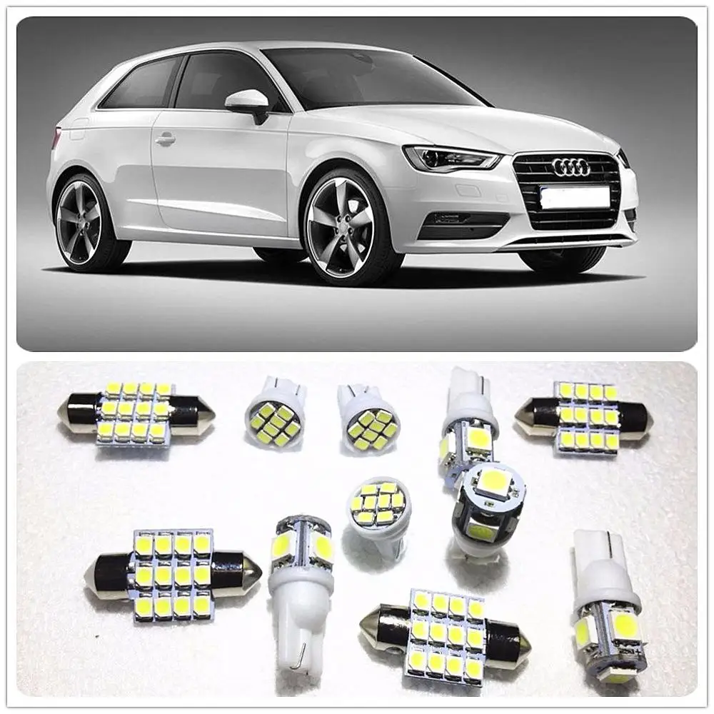 11 set White LED Lights Interior Package T10&amp36mm Map Dome For Audi R8 RS4 RS5 S3 S4 S5 S6 S7 S8 | Автомобили и мотоциклы