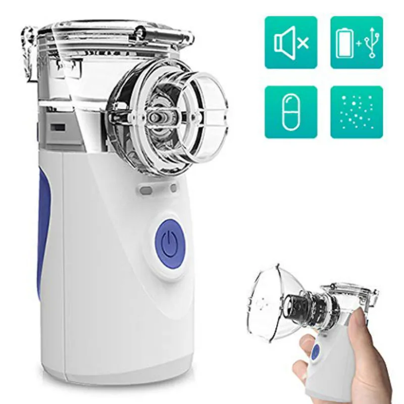 

YM252 Mesh Portable Ultrasonic Inhaler Nebulizer Mini Vaporizers Machine Handheld Cool Mist Inhaler Kit Adult Kid Medical Device