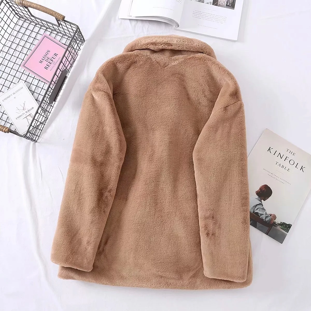 

Fashion WOMEN'S Dress Faux Fur Coat Europe And America 18 Autumn And Winter New Style Textured Sheep Shearing Versatile Fold-dow