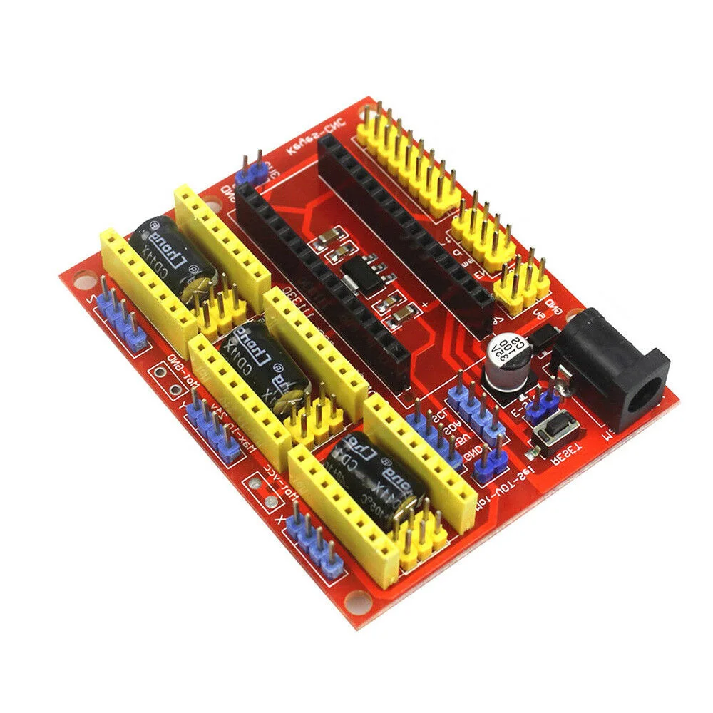 Драйвер шагового двигателя для 3d принтера CNC Shield V4 гравер плата расширения и Nano V3.0 и 3x A4988 Драйвер с USB кабелем