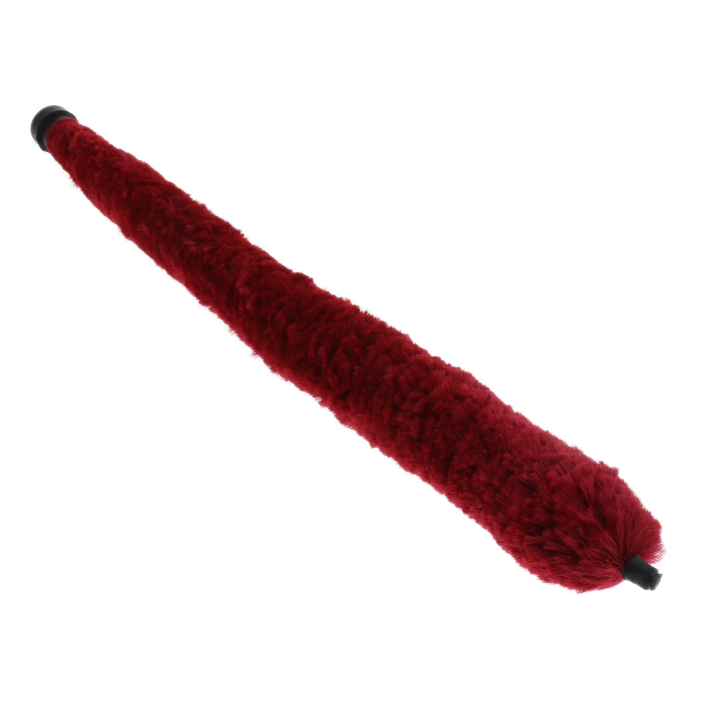Portable Wool Fabric Alto Saxophone Cleaning Rod Sax Care Kit Red 50.5cm for Saxophonist Beginners Students