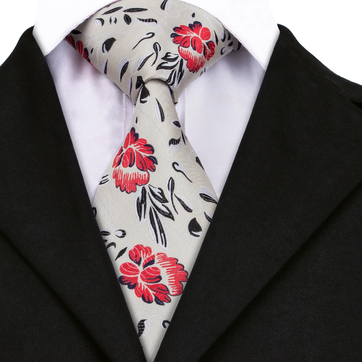 DN-225 Hi-Tie, 50 стилей, шелк, тонкие галстуки для мужчин, Пейсли, в горошек, мужской галстук, черный, красный, в полоску, роскошный цветочный дизайн, Свадебный галстук - Цвет: DN-225
