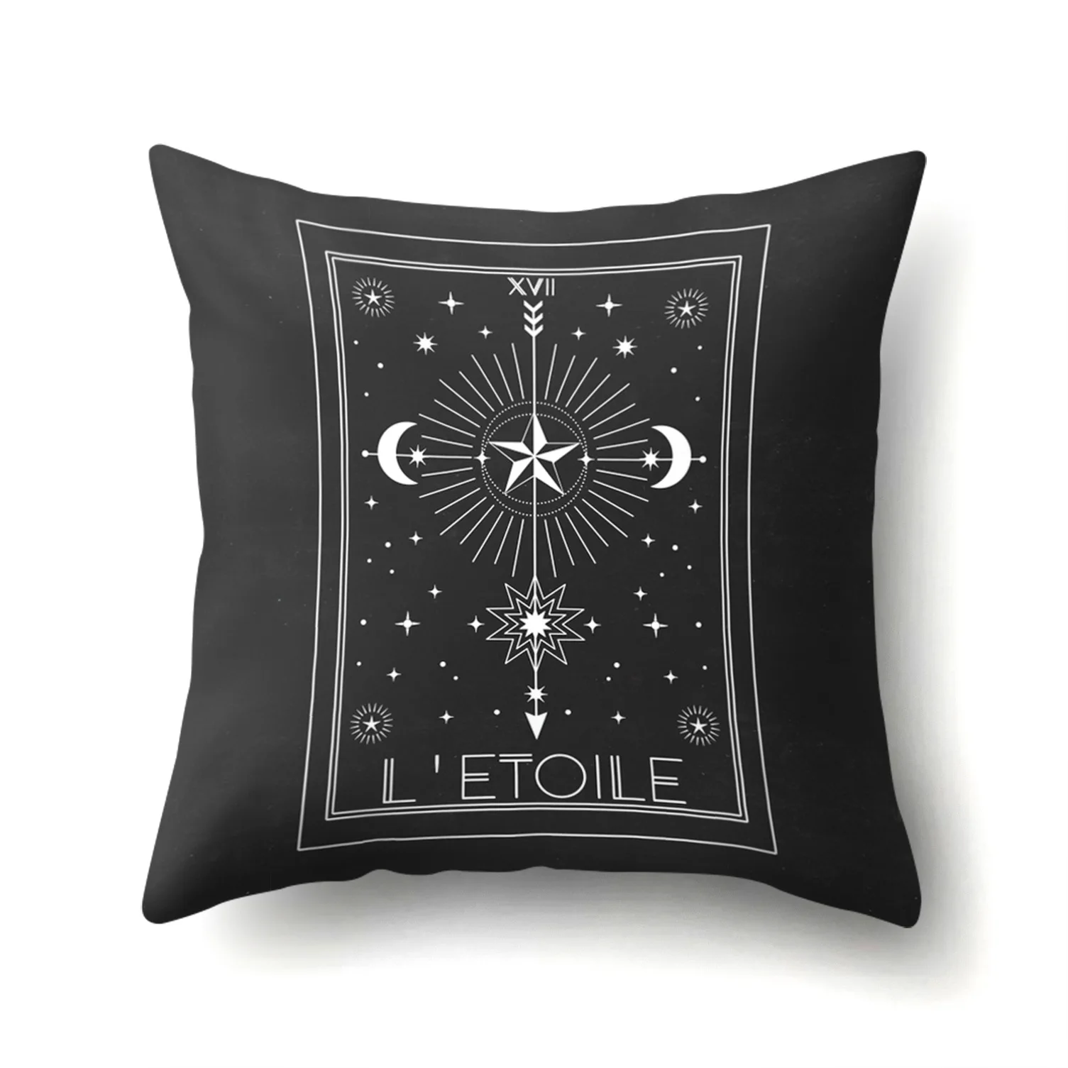 12 Таро черный Чехол на подушку Home Decor солнце и луна таинственный подушка для дивана Спальня декоративная наволочка 45x45 см - Цвет: 12