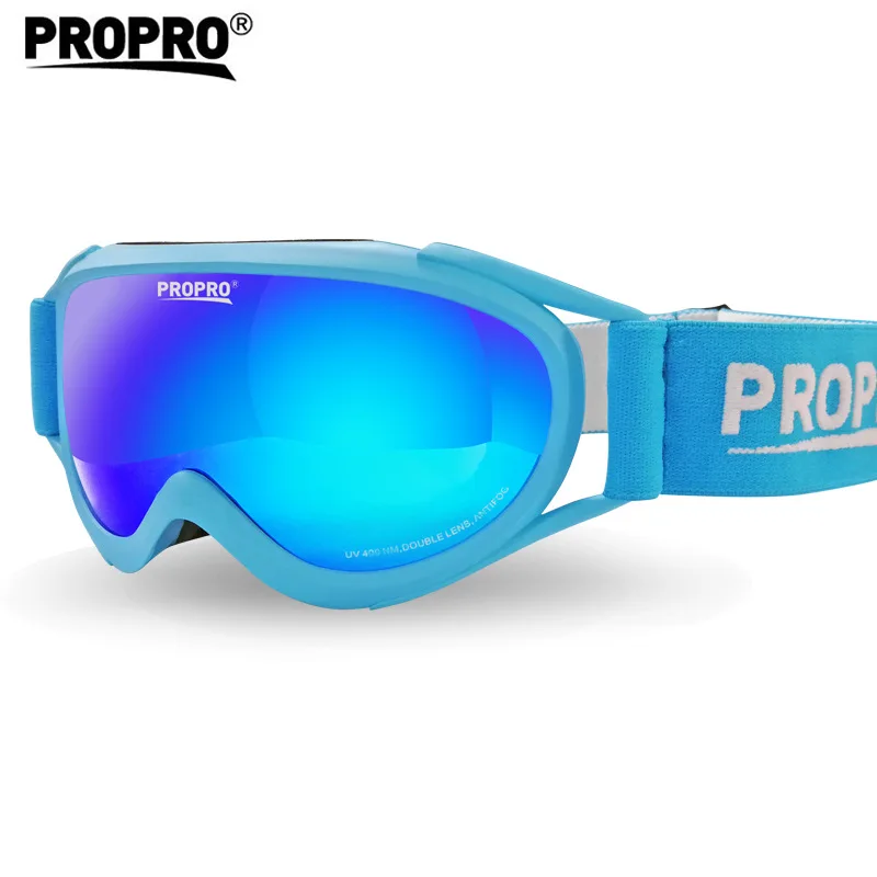PROPRO сноуборд лыжные очки двухслойные Анти-туман Теплый Красочный Снег Катание на лыжах Велоспорт Пешие прогулки очки UV400 От 3 до 15 лет ребенка - Цвет: SG-0118-2