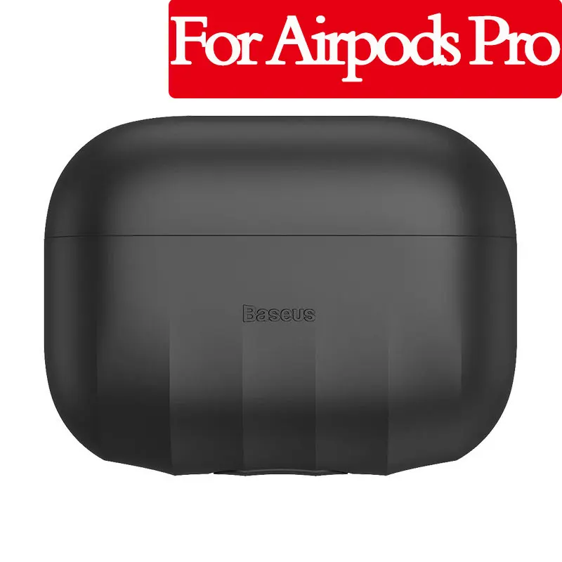 Чехол для наушников Baseus для AirPods, Цветной силиконовый чехол для AirPods Pro, чехол для беспроводных наушников с Bluetooth для Airpods 2/1 - Цвет: Black Pro