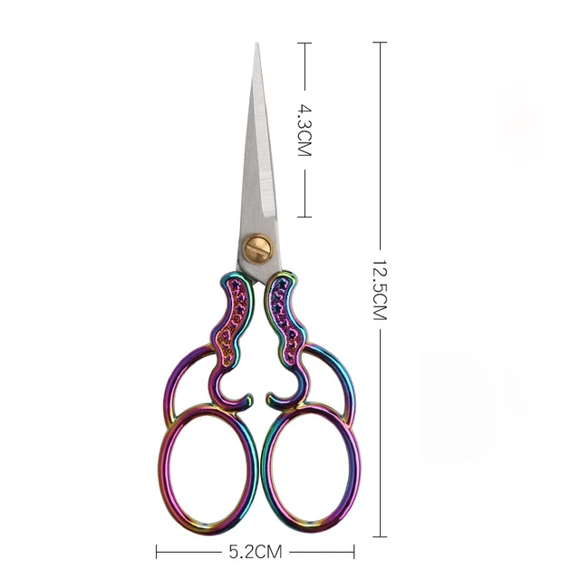 Lot Of 2 Multi Purpose Small Embroidery Fancy Scissors 3.5 Gold Plated  S.Steel