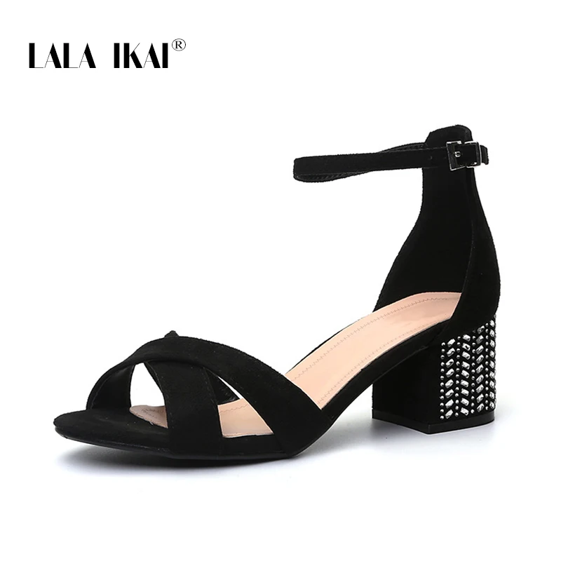 LALA IKAI/Новые летние женские босоножки на платформе Босоножки высоком каблуке с