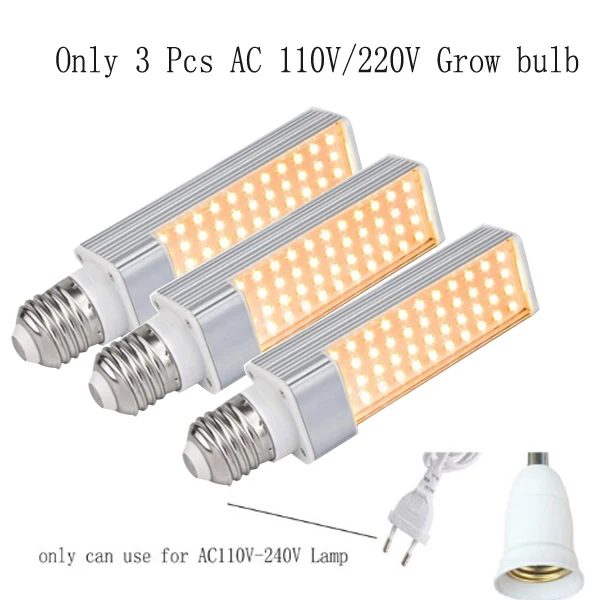 3 PCS AC 220V bulb Amazon фитолампа USB Диммируемый светодиодный светильник для выращивания растений 45 Вт полный спектр для комнатных растений - Испускаемый цвет: 3 PCS AC 220V bulb