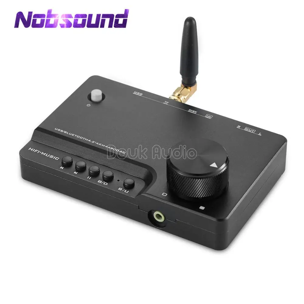 Nobsound Mini HiFi Bluetooth 4 2 аудио USB AKM4490 DAC ПК Звуковая карта Amp U диск TF плеер|nobsound mini|headphone