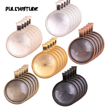 

10pcs/lot 2020 New 8 Colors Plated Classic Pattern Fit 25mm Glass Cabochon Base Setting DIY Jewelry Making Findings