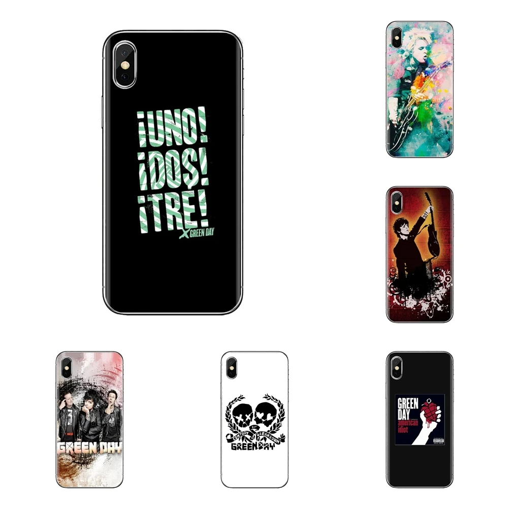 For HTC One U11 U12 X9 M7 M8 A9 M9 M10 E9 Plus Desire 630 530 626 628 816 820 830 Transparent TPU Cover Green Day Punk Rock Band |