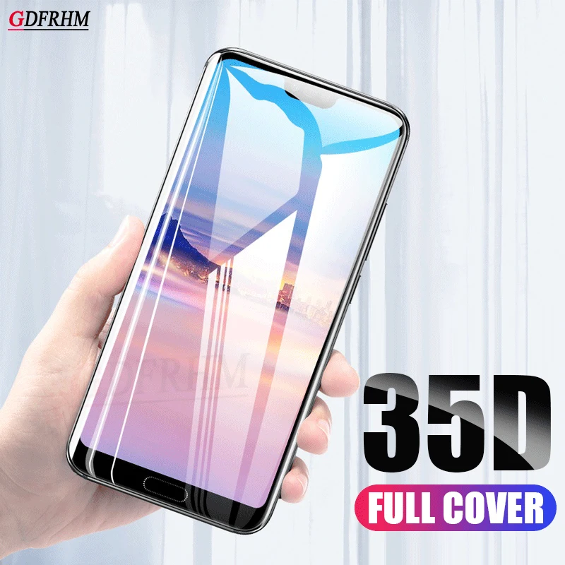 

35D Full Cover Tempered Glass on the For Huawei P20 Lite Pro Nova 3 3i on Honor 8X 10 9 Lite Screen Protector Protective Film