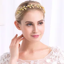 FIAZIA невесты золотой гребень для волос в виде листьев украшения женские свадебные аксессуары ювелирные изделия ручной работы ободок для волос с листочками невесты шиньоны шпилька