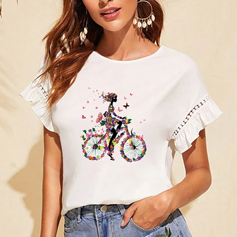 Bicycle Butterfly Patches for Clothes Bag Washable Heat Transfer Vinyl Stickers Iron Applique
