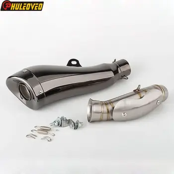 For KTM 890 DUKE 2021 2022 Motorcycle Exhaust Middle Link Pipe Escape Moto Muffler Connect Pipe with Cover for KTM DUKE 890 GP