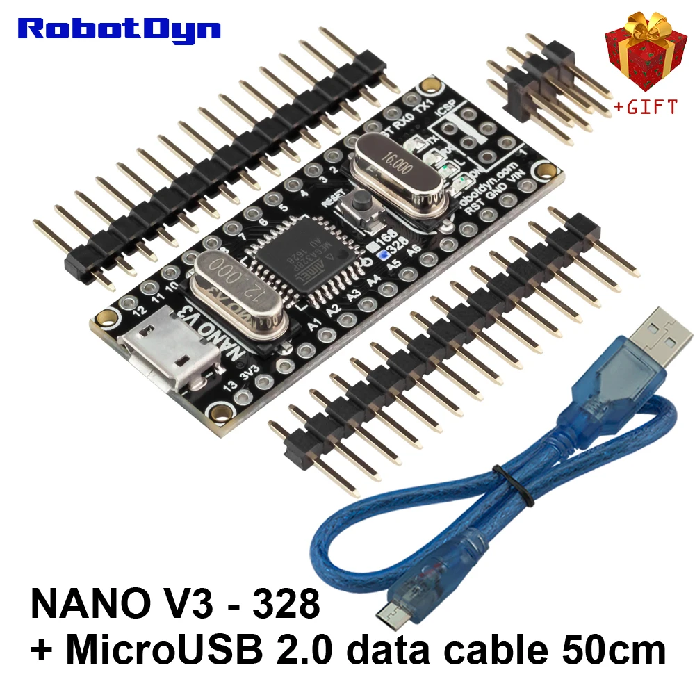 Arduino Nano V3.0 ATmega328P 16 MHz RobotDyn Branded