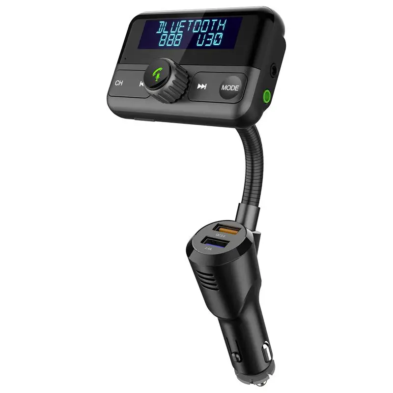 Bt75S 1,8 дюймовый экран Qc3.0 Быстрая зарядка автомобиля fm-передатчик автомобильный Bluetooth Handsfree автомобильный комплект Aux беспроводной аудио воспроизведение