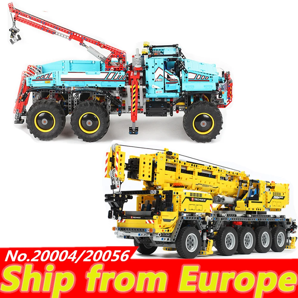 

20056 20004 power Technic Motor Construction Engineering Crane Mk II Truck Building Blocks 42070 42009 bricks birthday Child toy