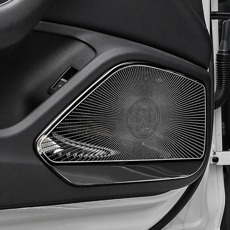 For Audi A4 B9 A5 S4 S5 2015 2016 2017 2018 2019 Car Door Audio Loudspeaker Sound Frame Speaker Cover Trim Sticker Accessories