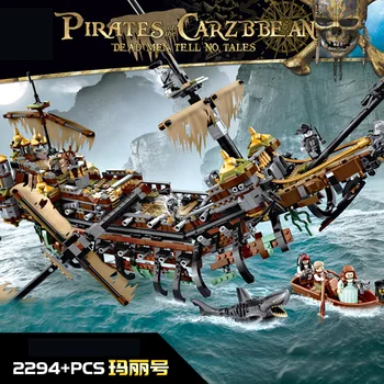 

Pirate Caribbean Ship Silent Mary Building Blocks Compatible 71042 Toy LP 16042 1200 for child birthday gifts