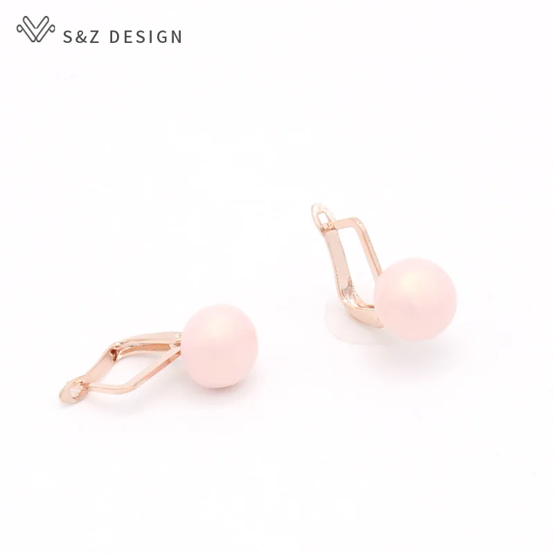 S&Z DESIGN Korean Fashion Colour Round Cute Drop Earrings New Trendy Love Small Earrings For Women Girls Daily Accessories