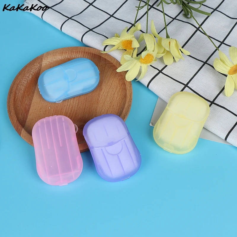 1Box Disposable Soap Paper Travel Soap Paper Washing Hand Bath Clean Scented Slice Sheets Mini Paper Soap