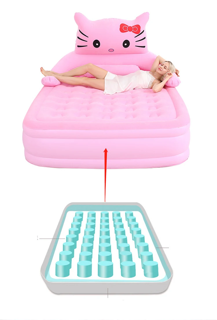 2020 Inflatable Bed For Kids Girls Home Double Air Bed Air Mattress Thickened Portable Sleeping Bag Outdoor Lazy Sofa Mat Baby Cribs Aliexpress