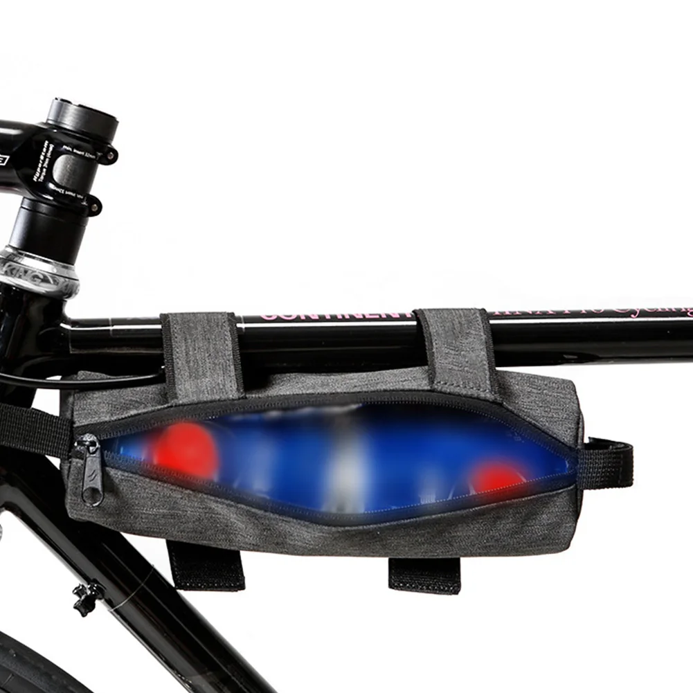 Mount Cylinder Heat Preservation Holder Zipper Practical Bicycle Bag Waterproof Outdoor Accessory Riding Equipment Front Tube