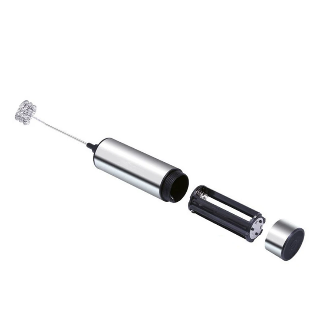 Electric Handheld Milk Frother Three Spring Whisk Head for Coffee Cappuccino