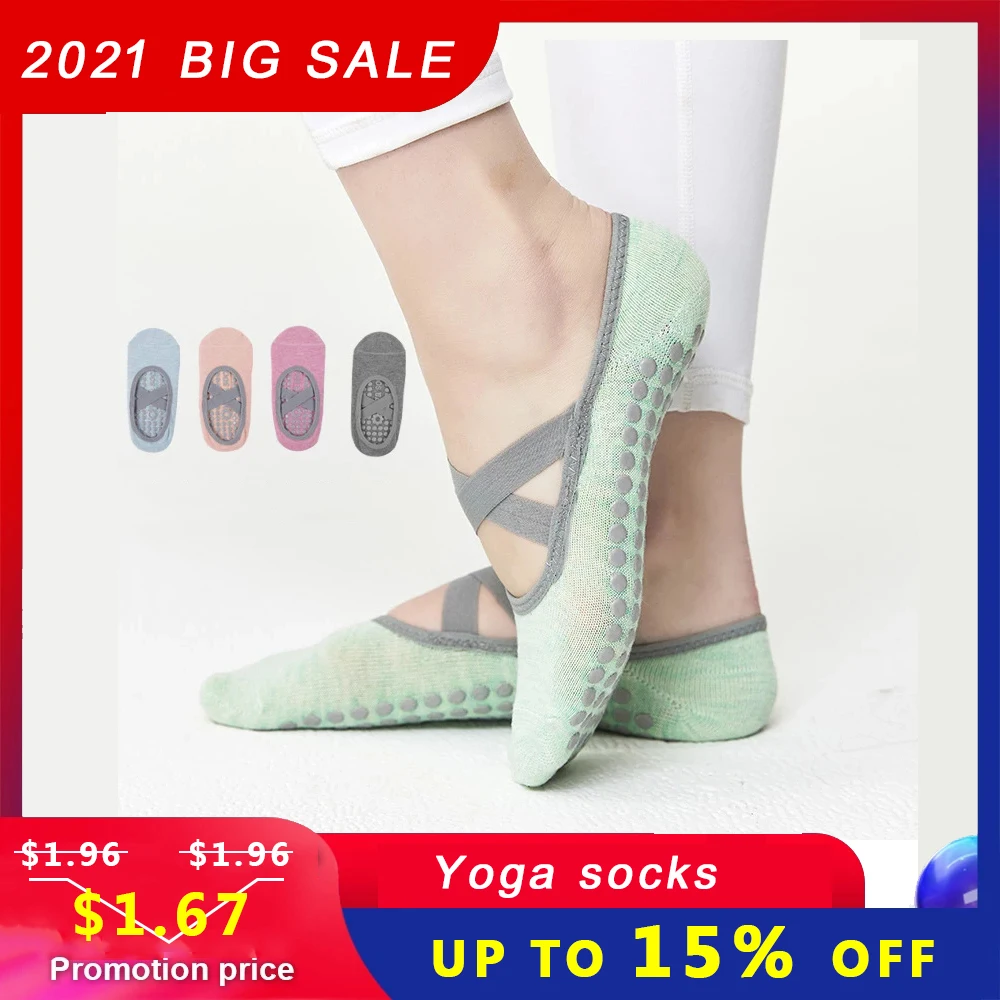 Носки женские из натурального хлопка в горошек и силикона Нескользящие дышащие