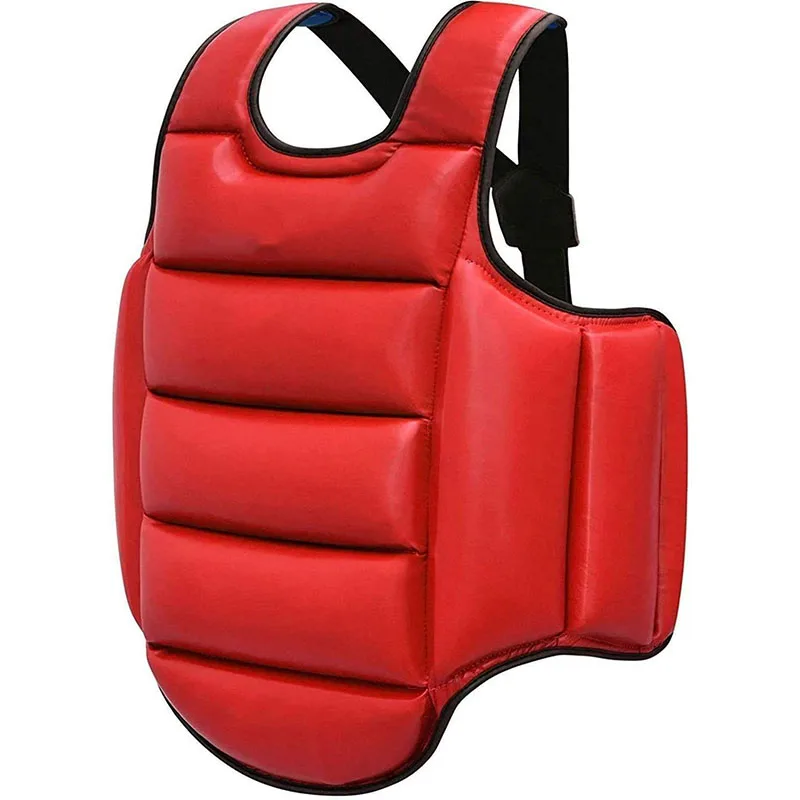 Reversible Taekwondo Chest Guard Body Protector Vest Martial Arts Rib
