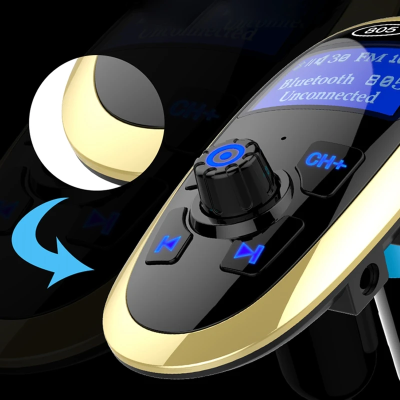 Новое автомобильное зарядное устройство Bluetooth MP3-плеер Hands-free адаптер с fm-передатчиком