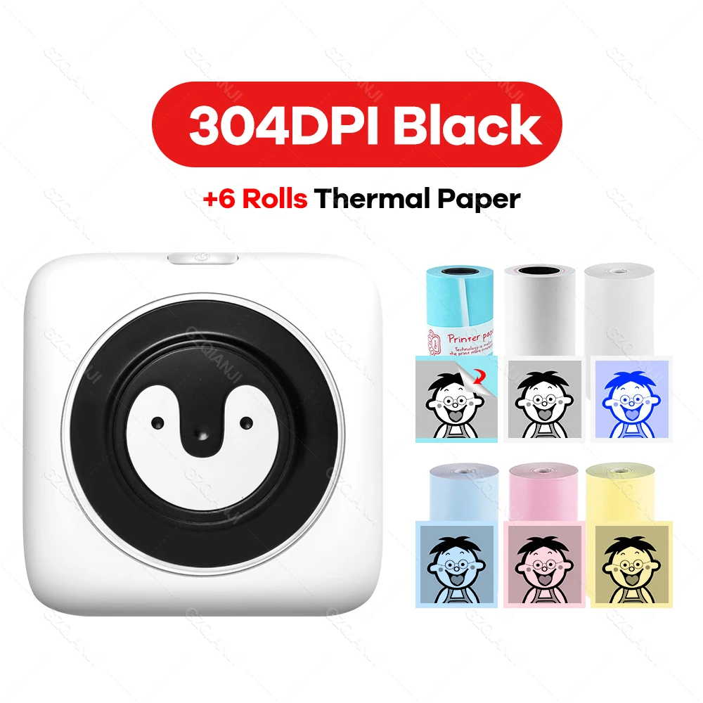 304DPI Mini Bluetooth Photo Printer Thermal Wireless Phone Printer Mobile Picture Notes Sticker Label Print 203DPI Printer mini portable thermal printer Printers