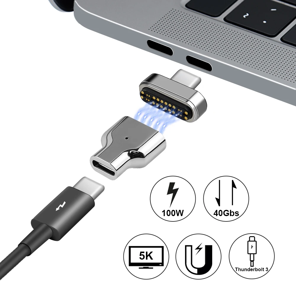 24 PINS Magnetic Adapter For Pro MateBook Fast Charging TYPE-C Port Magnet USB-C Data Cable Adapter